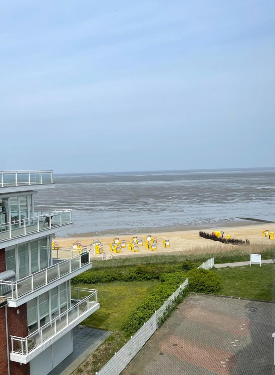 Traumhafte Ferienwohnung - Direkter Meerblick - 50M Zum Strand In Cuxhaven Duhnen In 1A Lage Im Haus Seehuette Exterior foto